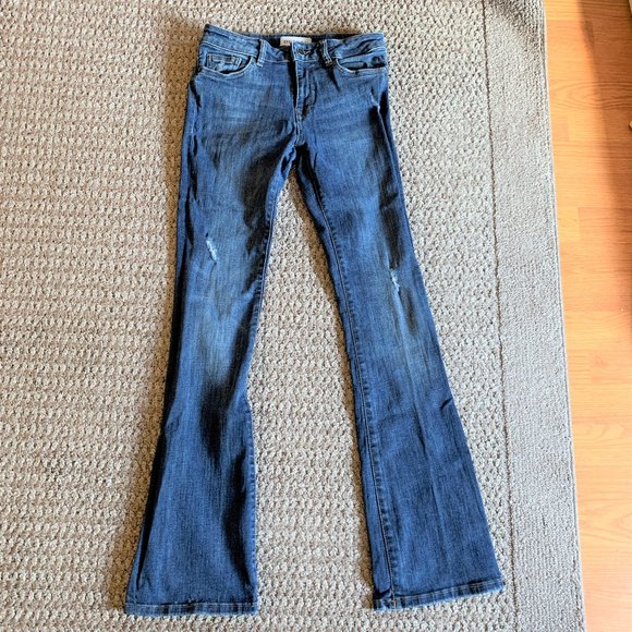 JEANs - sz 26x31 DL1961 Bridget Bootcut Instasculpt Dark Wash, distressed Holly - Picture 1 of 9